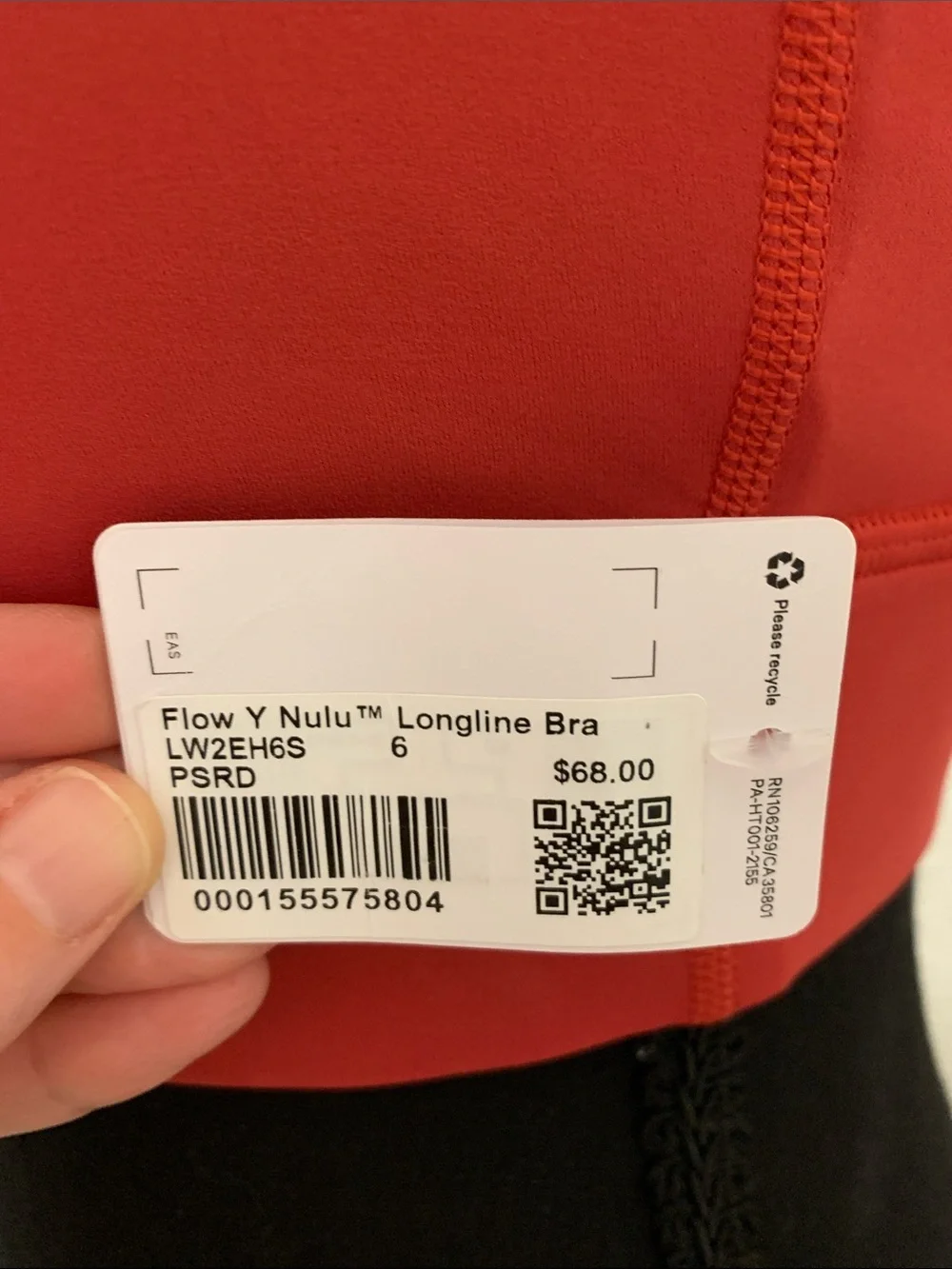 lululemon Flow Y Nulu Longline Bra NWT (Size 6)